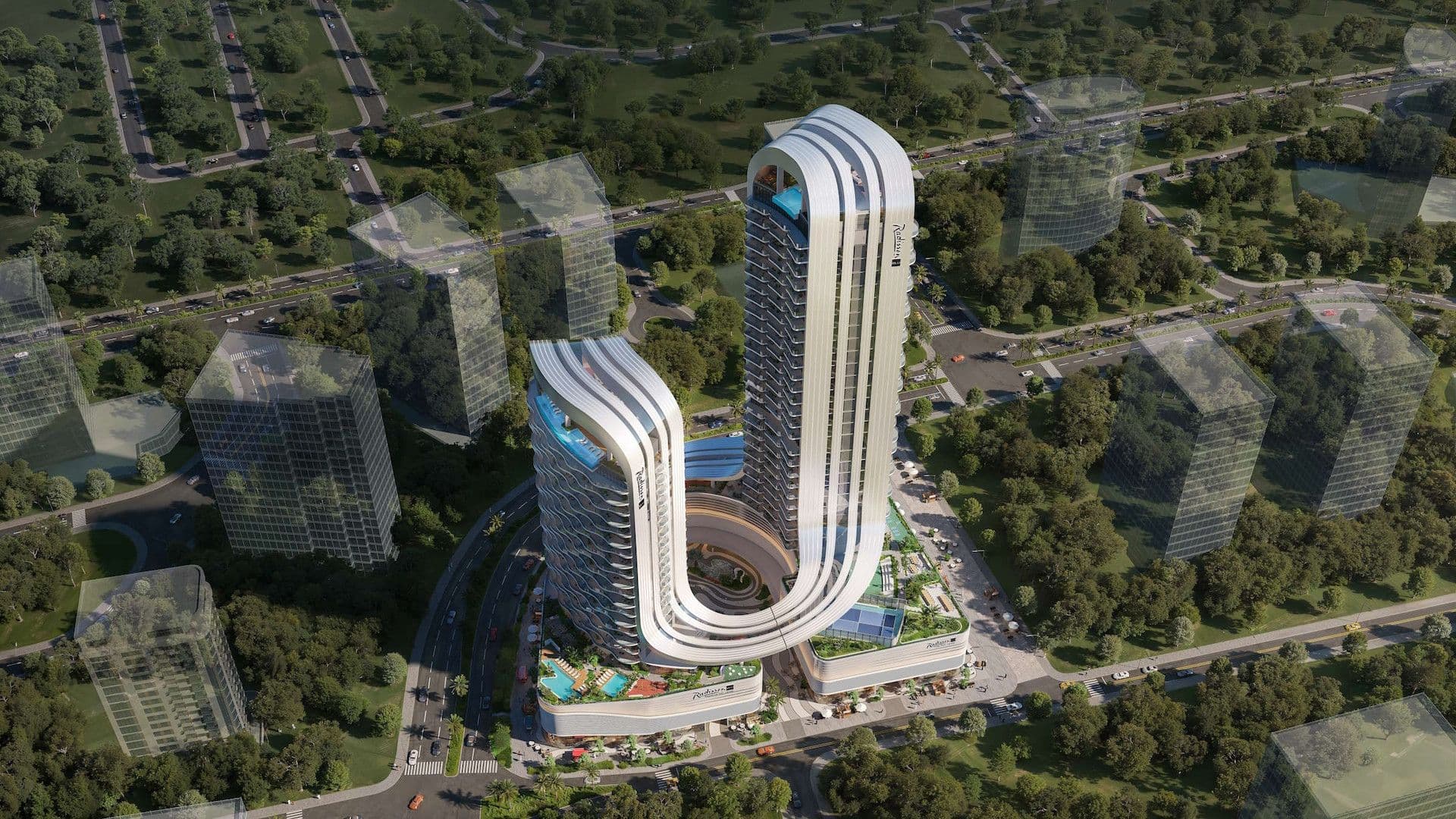 Radisson Blu Hotel & Residences location